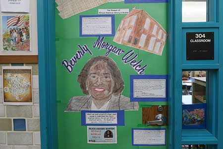 Women's History door decorating project example